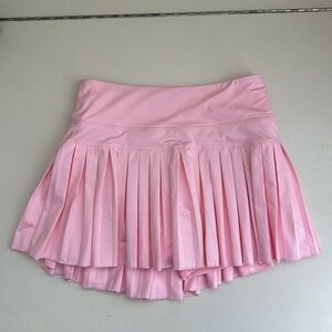 Gold hinge Chic Pink Pleated Mini Skirt